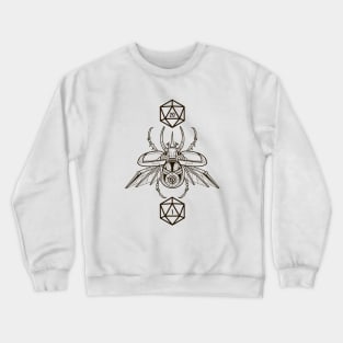 Scarab D20 Dice Critical Hit and Critical Fail Dungeons Crawler and Dragons Slayer Tabletop RPG Addict Crewneck Sweatshirt